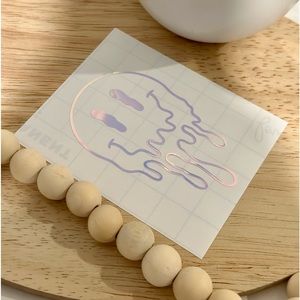 Cute holographic vinyl sticker.